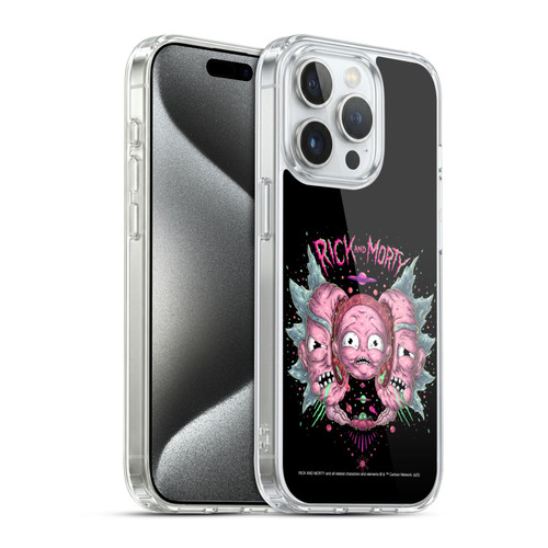 Rick And Morty Season 1 & 2 Graphics Intergalactic Escapades Soft Gel Case for Apple iPhone 15 Pro & MagSafe