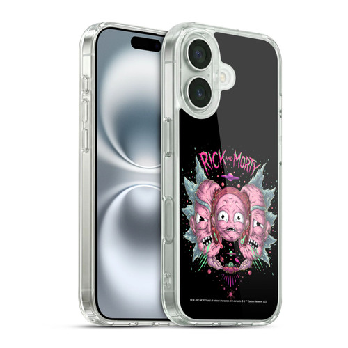 Rick And Morty Season 1 & 2 Graphics Intergalactic Escapades Soft Gel Case for Apple iPhone 16 & MagSafe