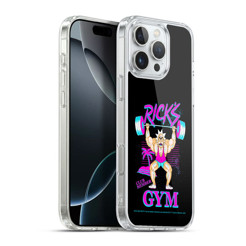 Rick And Morty Season 1 & 2 Graphics Rick's Gym Soft Gel Case for Apple iPhone 16 Pro Max & MagSafe
