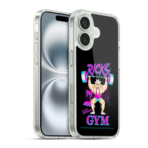 Rick And Morty Season 1 & 2 Graphics Rick's Gym Soft Gel Case for Apple iPhone 16 & MagSafe