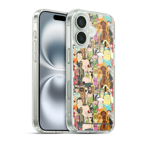 Rick And Morty Season 3 Graphics Interdimensional Space Cable Soft Gel Case for Apple iPhone 16 & MagSafe