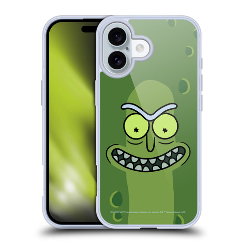 Rick And Morty Season 3 Graphics Pickle Rick Soft Gel Case for Apple iPhone 16 & MagSafe
