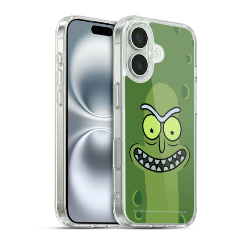 Rick And Morty Season 3 Graphics Pickle Rick Soft Gel Case for Apple iPhone 16 & MagSafe
