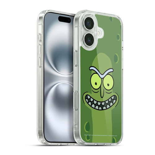 Rick And Morty Season 3 Graphics Pickle Rick Soft Gel Case for Apple iPhone 16 Plus & MagSafe
