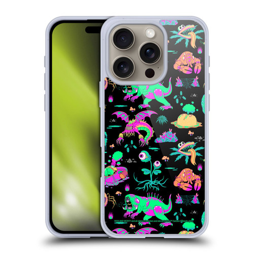 Rick And Morty Season 3 Graphics Aliens Soft Gel Case for Apple iPhone 16 Pro