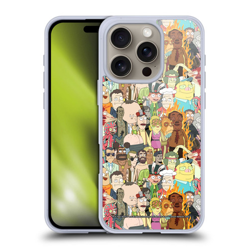 Rick And Morty Season 3 Graphics Interdimensional Space Cable Soft Gel Case for Apple iPhone 16 Pro