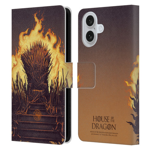 House Of The Dragon: Television Series Art Iron Throne Leather Book Wallet Case Cover For Apple iPhone 16