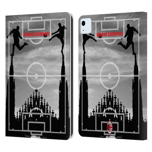 AC Milan Adults Milano Siamo Noi 3 Leather Book Wallet Case Cover For Apple iPad Air 11 2020/2022/2024