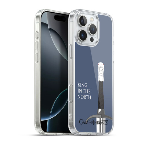 HBO Game of Thrones Graphics Longclaw King North Soft Gel Case for Apple iPhone 16 Pro Max & MagSafe