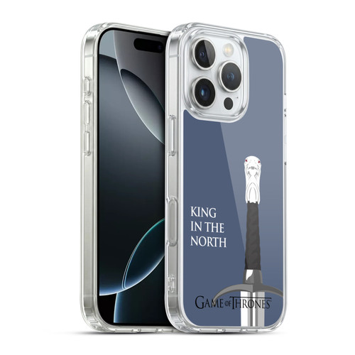 HBO Game of Thrones Graphics Longclaw King North Soft Gel Case for Apple iPhone 16 Pro & MagSafe