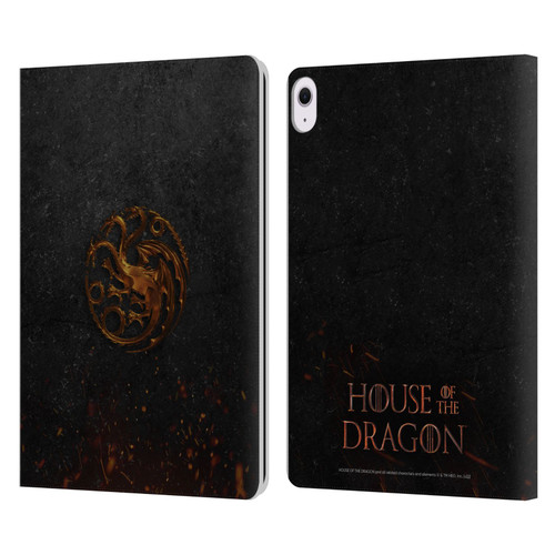 House Of The Dragon: Television Series Graphics Targaryen Emblem Leather Book Wallet Case Cover For Apple iPad Air 13 2024
