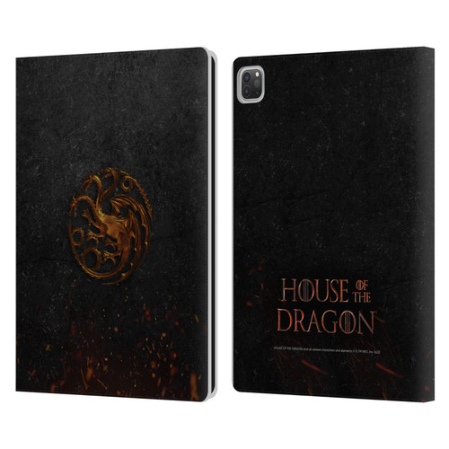 House Of The Dragon: Television Series Graphics Targaryen Emblem Leather Book Wallet Case Cover For Apple iPad Pro 13 M4 2024