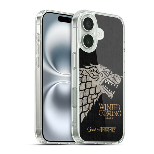HBO Game of Thrones House Mottos Stark Soft Gel Case for Apple iPhone 16