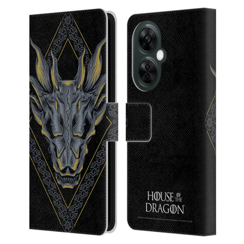 House Of The Dragon: Television Series Graphics Dragon Head Leather Book Wallet Case Cover For OnePlus Nord CE 3 Lite 5G