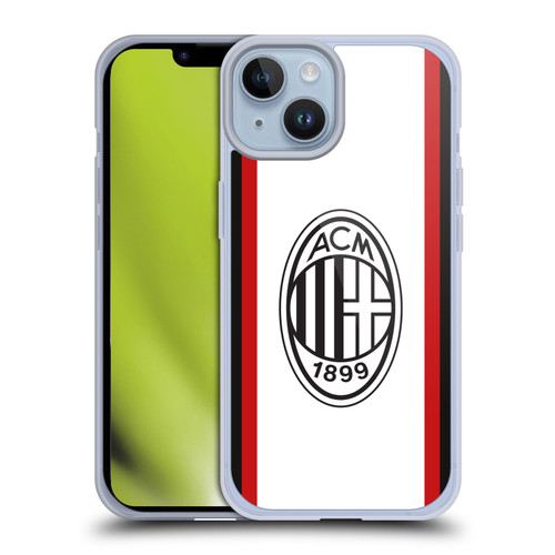 AC Milan 2024/25 Crest Kit Away Soft Gel Case for Apple iPhone 14