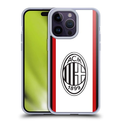 AC Milan 2024/25 Crest Kit Away Soft Gel Case for Apple iPhone 14 Pro Max & MagSafe