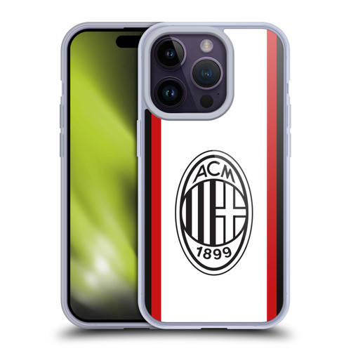 AC Milan 2024/25 Crest Kit Away Soft Gel Case for Apple iPhone 14 Pro & MagSafe