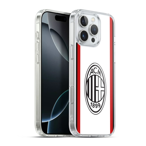 AC Milan 2024/25 Crest Kit Away Soft Gel Case for Apple iPhone 16 Pro Max & MagSafe