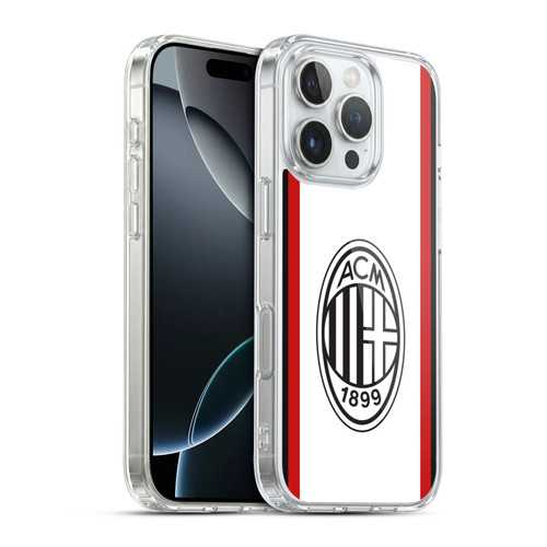 AC Milan 2024/25 Crest Kit Away Soft Gel Case for Apple iPhone 16 Pro & MagSafe