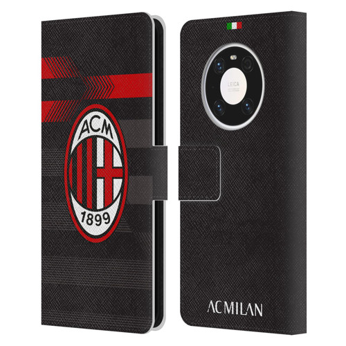 AC Milan 2017/18 Crest Kit Third Leather Book Wallet Case Cover For Huawei Mate 40 Pro 5G