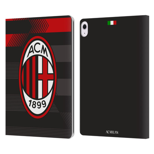 AC Milan 2017/18 Crest Kit Third Leather Book Wallet Case Cover For Apple iPad Air 13 2024