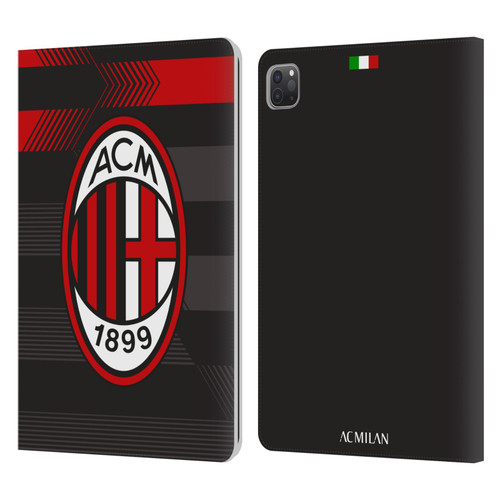 AC Milan 2017/18 Crest Kit Third Leather Book Wallet Case Cover For Apple iPad Pro 11 2020 / 2021 / 2022