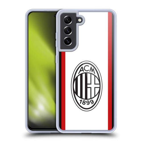 AC Milan 2024/25 Crest Kit Away Soft Gel Case for Samsung Galaxy S21 FE 5G & MagSafe