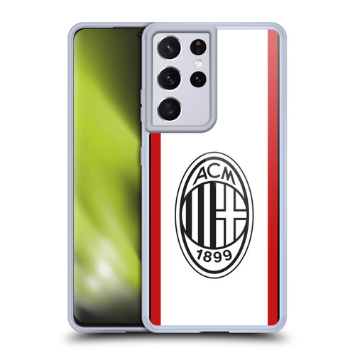 AC Milan 2024/25 Crest Kit Away Soft Gel Case for Samsung Galaxy S21 Ultra 5G & MagSafe
