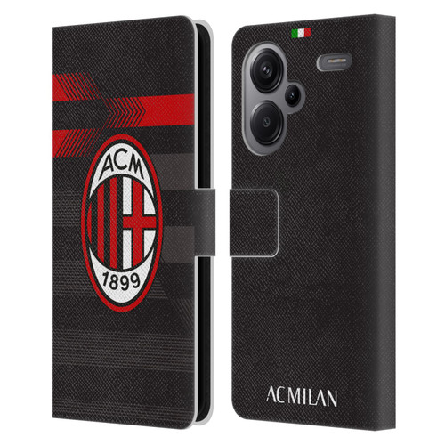 AC Milan 2017/18 Crest Kit Third Leather Book Wallet Case Cover For Xiaomi Redmi Note 13 Pro Plus 5G