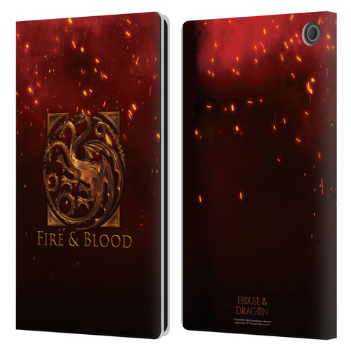 House Of The Dragon: Television Series Key Art Targaryen Leather Book Wallet Case Cover For Amazon Fire Max 11 2023