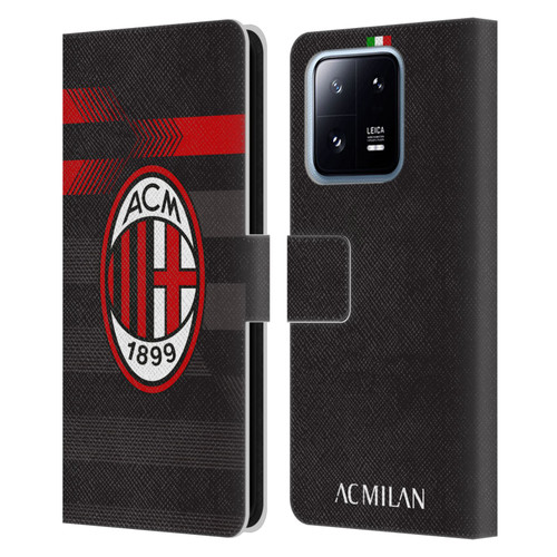 AC Milan 2017/18 Crest Kit Third Leather Book Wallet Case Cover For Xiaomi 13 Pro 5G