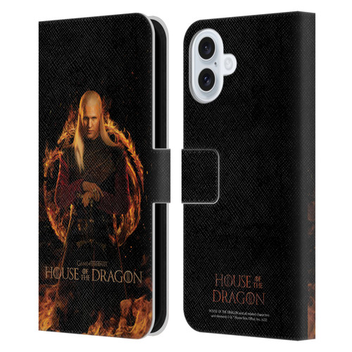 House Of The Dragon: Television Series Key Art Daemon Leather Book Wallet Case Cover For Apple iPhone 16 Plus