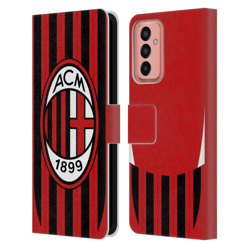 AC Milan 2024/25 Crest Kit Home Leather Book Wallet Case Cover For Samsung Galaxy M13 (2022)