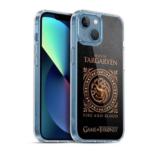 HBO Game of Thrones Metallic Sigils Targaryen Soft Gel Case for Apple iPhone 13 Mini & MagSafe