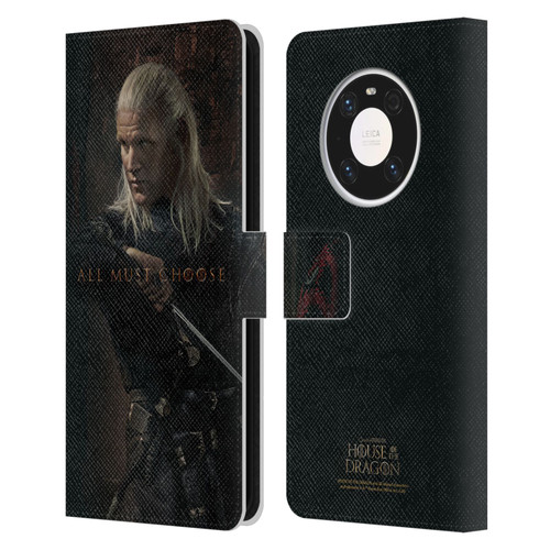 House Of The Dragon: Television Series Season 2 Character Posters Daemon Leather Book Wallet Case Cover For Huawei Mate 40 Pro 5G