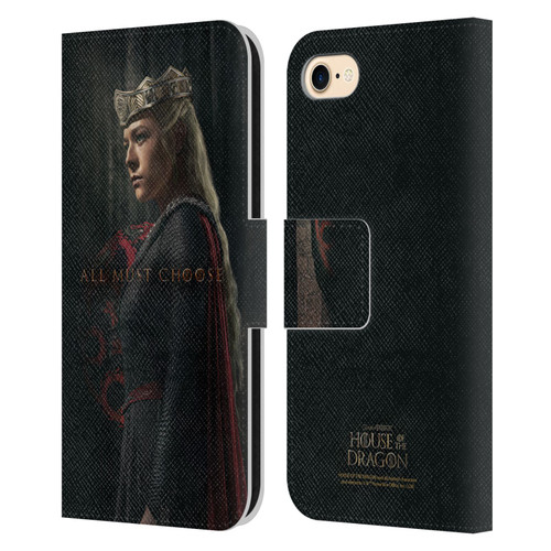 House Of The Dragon: Television Series Season 2 Character Posters Rhaenyra Leather Book Wallet Case Cover For Apple iPhone 7 / 8 / SE 2020 & 2022