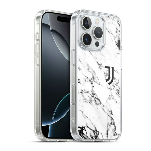 Juventus Football Club Marble White Soft Gel Case for Apple iPhone 16 Pro & MagSafe
