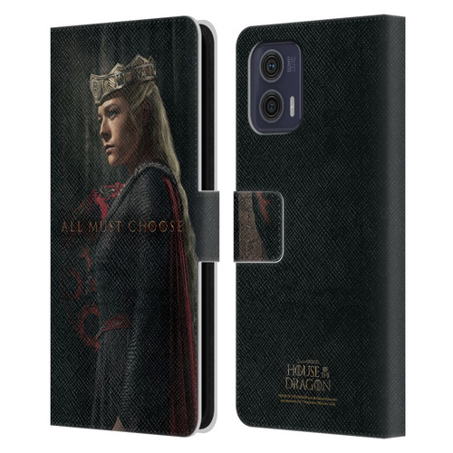 House Of The Dragon: Television Series Season 2 Character Posters Rhaenyra Leather Book Wallet Case Cover For Motorola Moto G73 5G