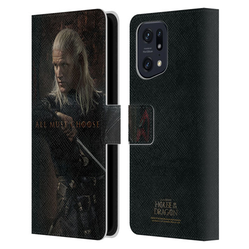 House Of The Dragon: Television Series Season 2 Character Posters Daemon Leather Book Wallet Case Cover For OPPO Find X5