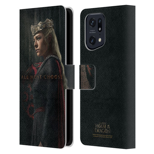 House Of The Dragon: Television Series Season 2 Character Posters Rhaenyra Leather Book Wallet Case Cover For OPPO Find X5 Pro