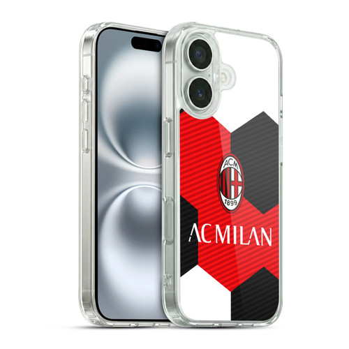 AC Milan Crest Ball Soft Gel Case for Apple iPhone 16 & MagSafe
