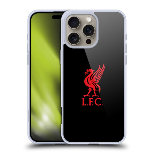 Liverpool Football Club Liver Bird Red Logo On Black Soft Gel Case for Apple iPhone 16 Pro Max