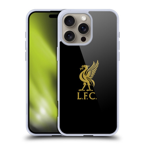 Liverpool Football Club Liver Bird Gold Logo On Black Soft Gel Case for Apple iPhone 16 Pro Max