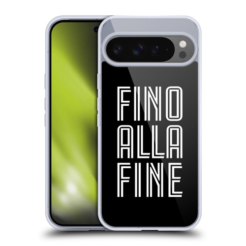 Juventus Football Club Type Fino Alla Fine Black Soft Gel Case for Google Pixel 9 Pro XL