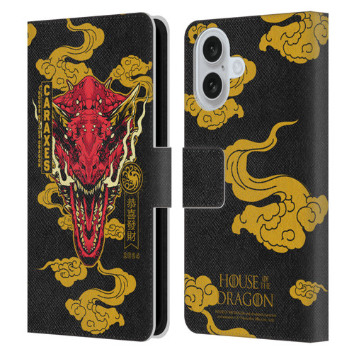 House Of The Dragon: Television Series Year Of The Dragon Caraxes Leather Book Wallet Case Cover For Apple iPhone 16