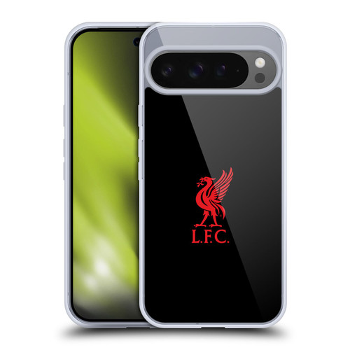 Liverpool Football Club Liver Bird Red Logo On Black Soft Gel Case for Google Pixel 9 Pro XL