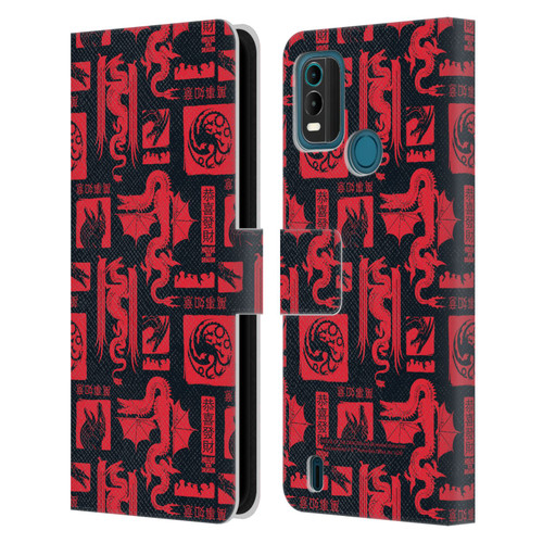 House Of The Dragon: Television Series Year Of The Dragon Logo Pattern Leather Book Wallet Case Cover For Nokia G11 Plus