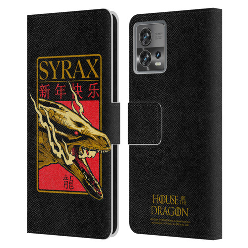 House Of The Dragon: Television Series Year Of The Dragon Syrax Leather Book Wallet Case Cover For Motorola Moto Edge 30 Fusion