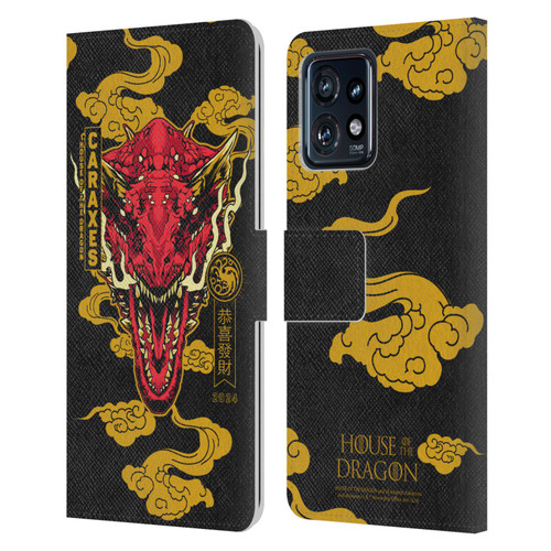 House Of The Dragon: Television Series Year Of The Dragon Caraxes Leather Book Wallet Case Cover For Motorola Moto Edge 40 Pro