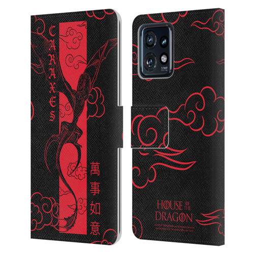 House Of The Dragon: Television Series Year Of The Dragon Caraxes Flying Leather Book Wallet Case Cover For Motorola Moto Edge 40 Pro